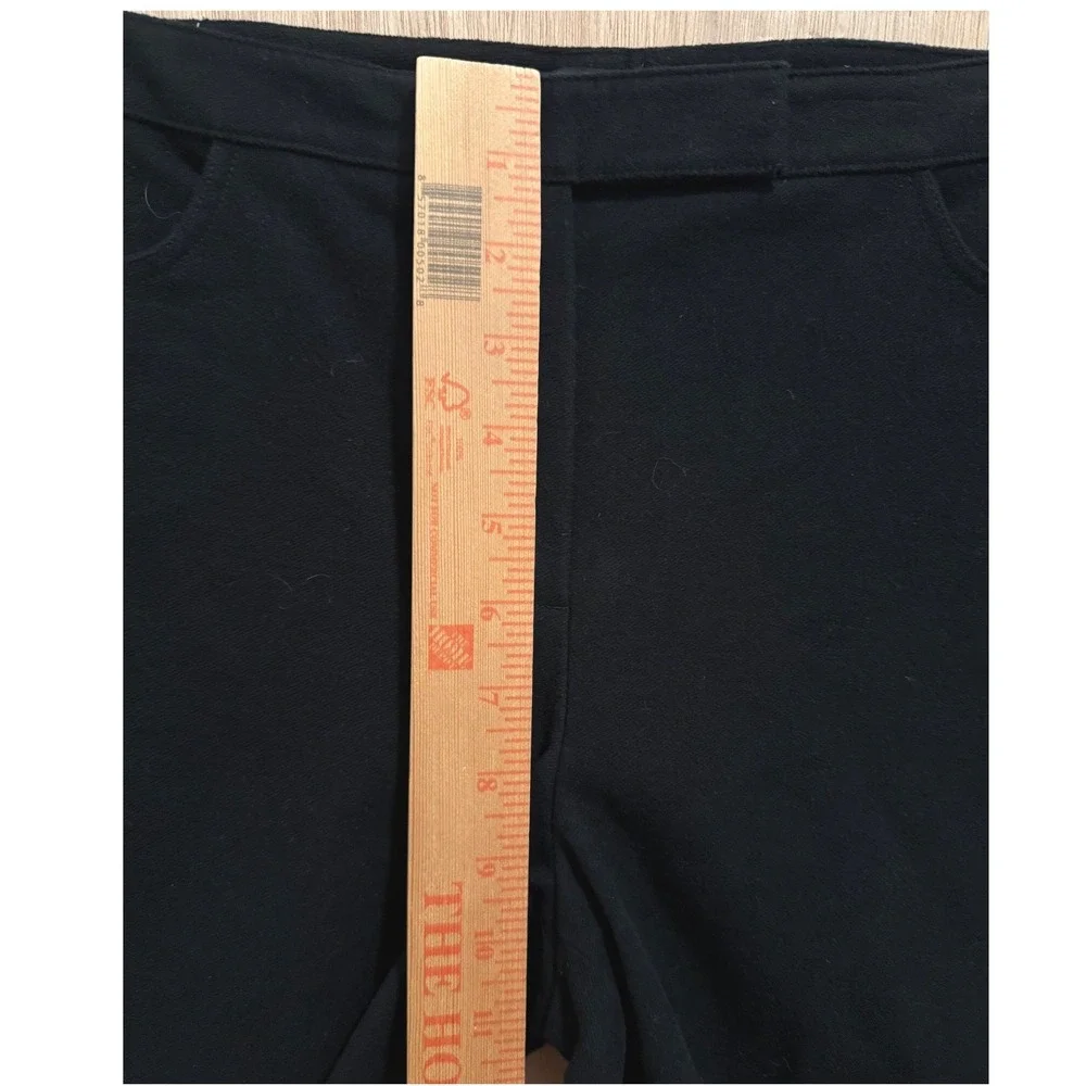 Theory Womens Black Moleskin Twill Crop Pant Straight Leg Size 8 J0804215 NWT
